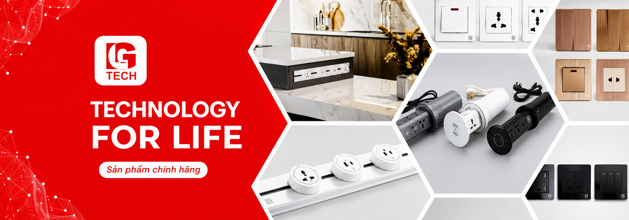 Ổ cắm bàn đảo cao cấp LGTECH
