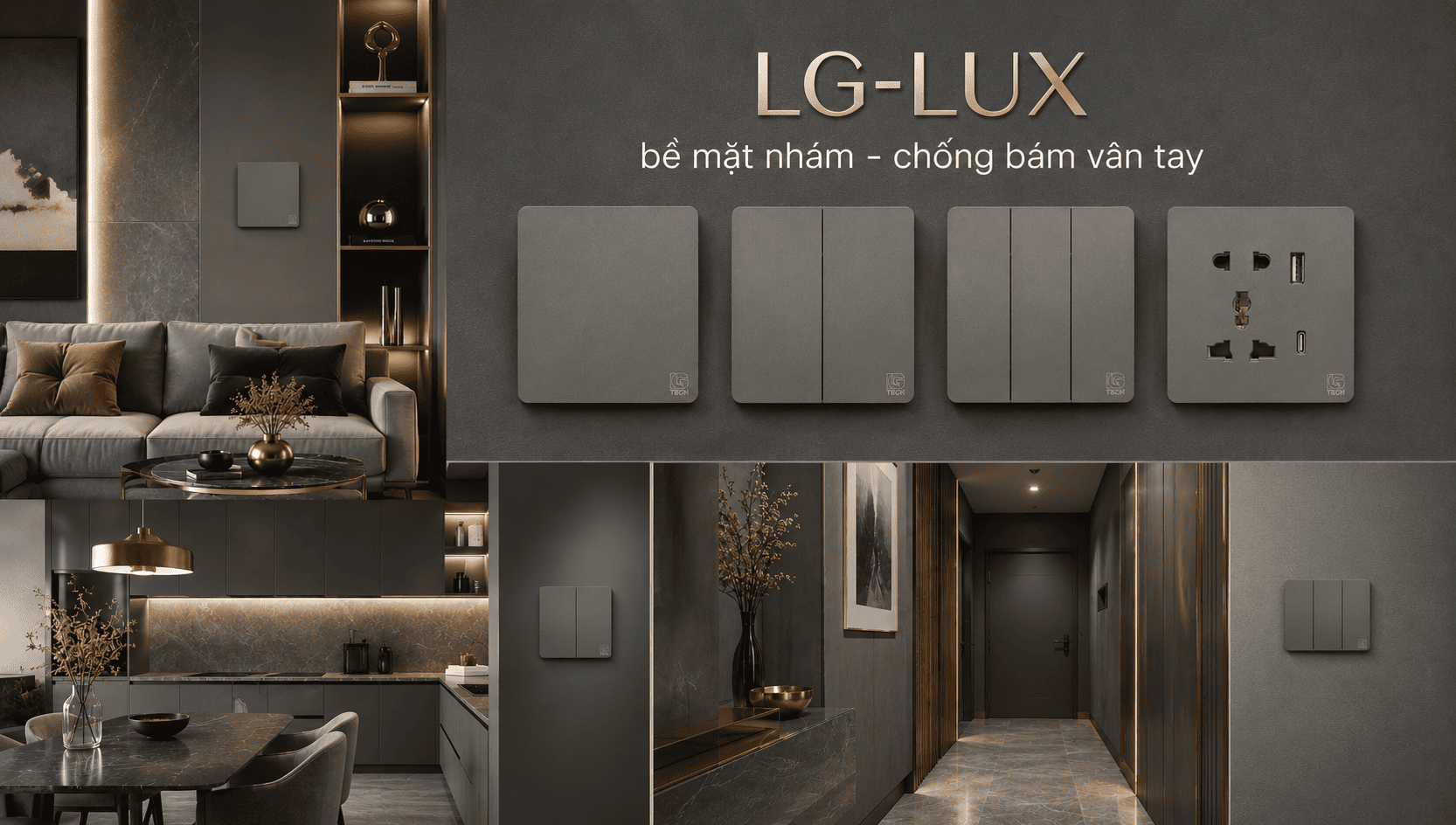 Cách chọn bộ công tắc ổ cắm đồng bộ cho căn hộ hiện đại