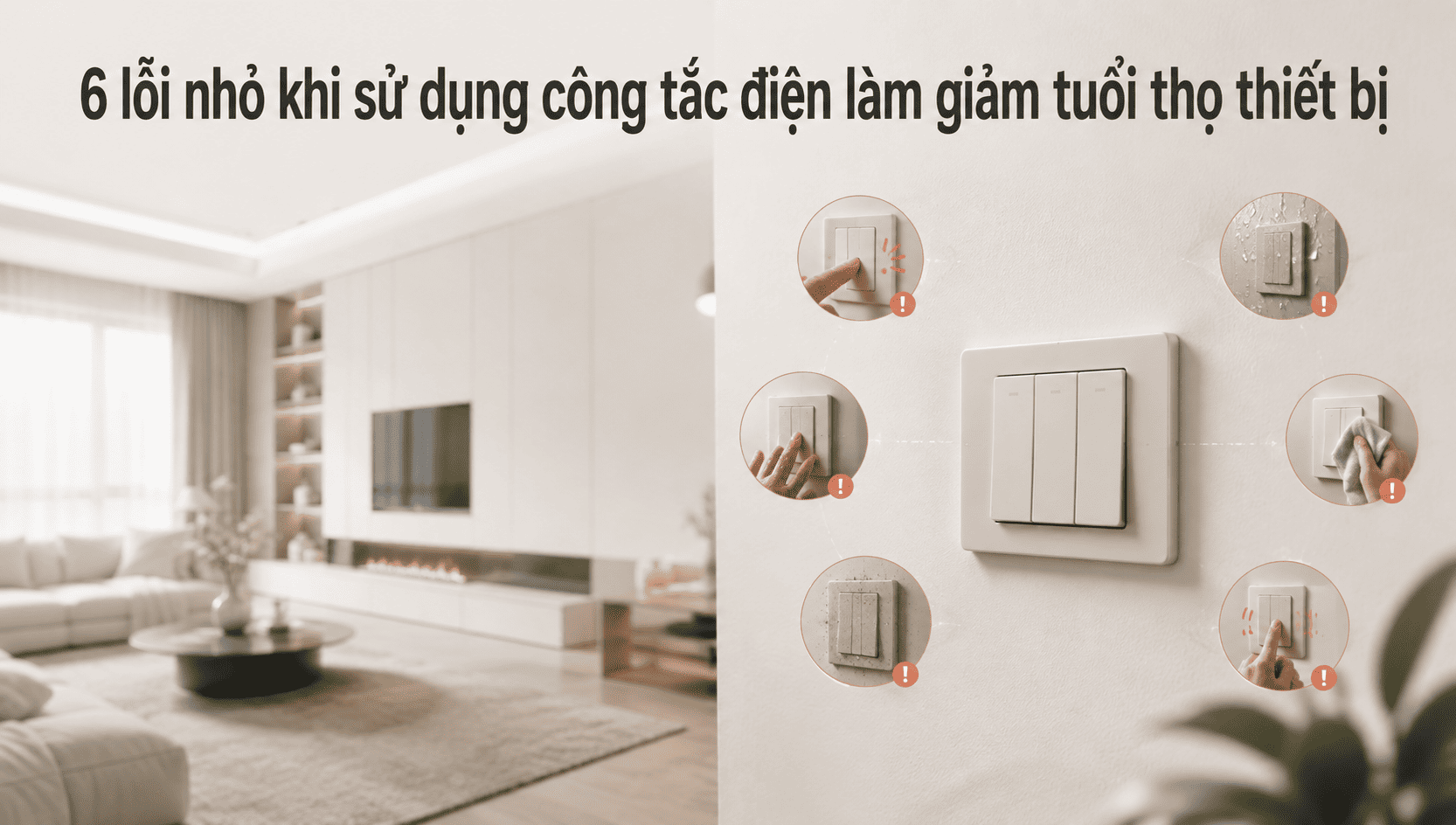 6 Lỗi Khi Sử Dụng Công Tắc Điện Khiến Thiết Bị Nhanh Xuống Cấp