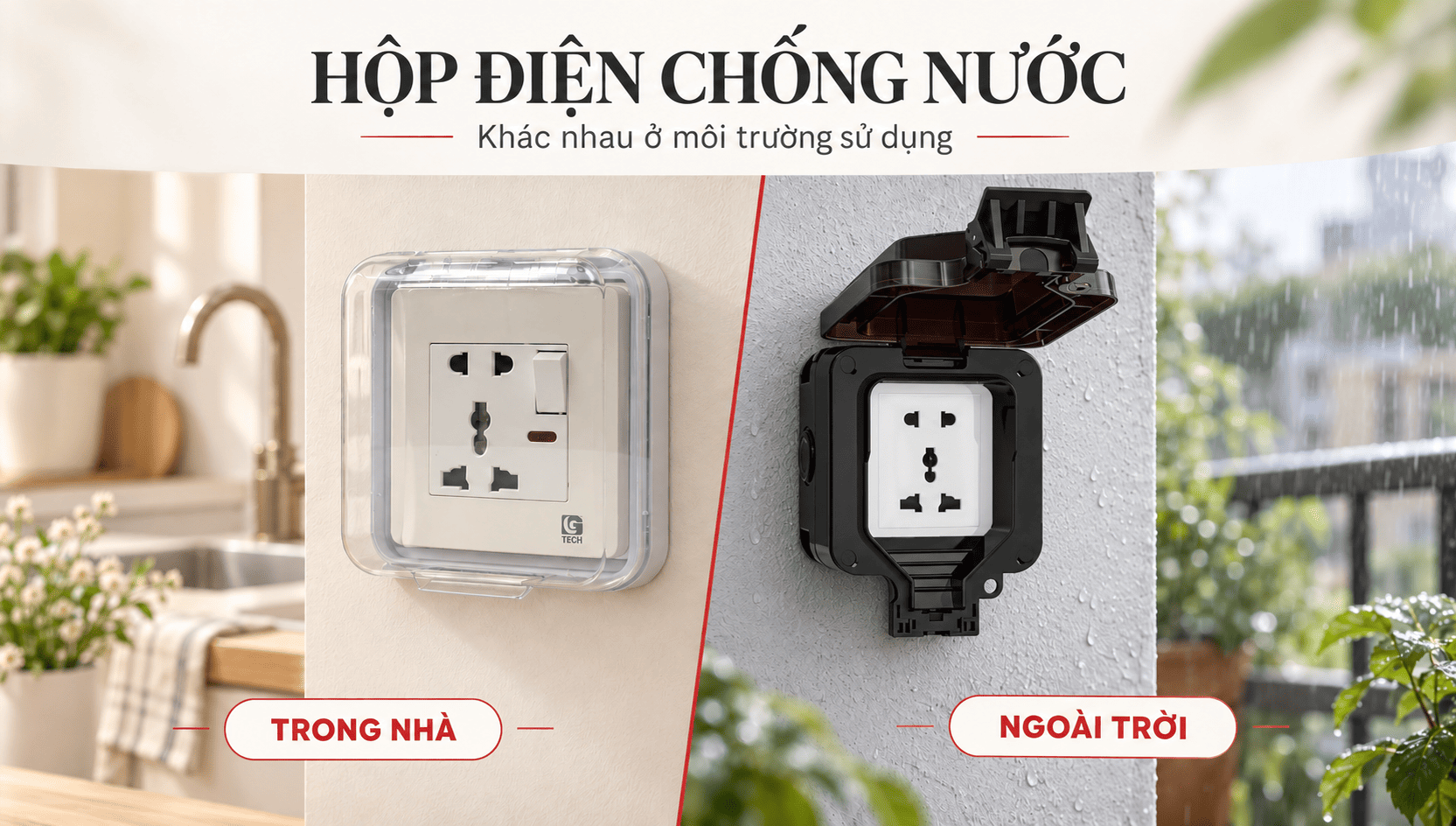 Hộp Điện Chống Nước Trong Nhà Và Ngoài Trời Khác Nhau Như Thế Nào?