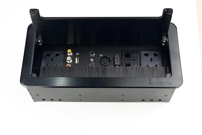 Ổ điện âm mặt bàn cao cấp hợp kim đa chức năng, màu đen LG Tech LG-L0215B - 3