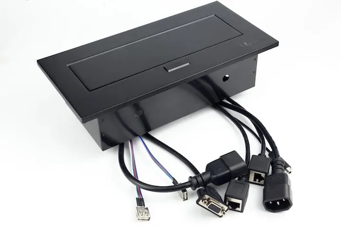 Hộp điện âm bàn họp hợp kim sơn tĩnh điện cao cấp LG-AS1003-AB - 2