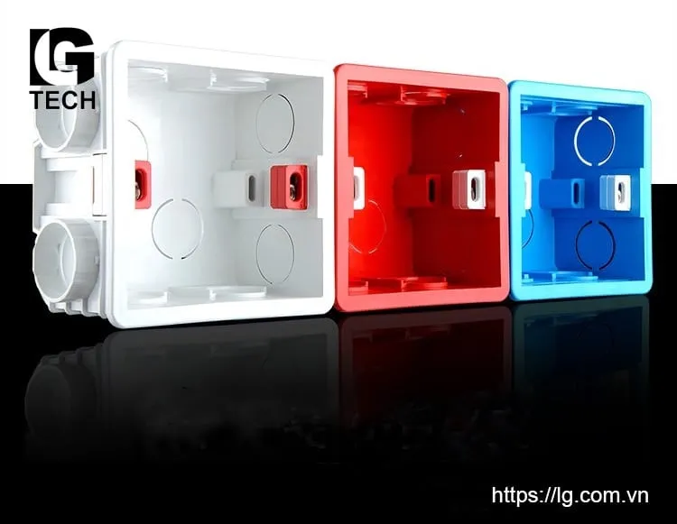 Đế âm tường vuông nhựa PVC chống cháy cao cấp LG Tech LG-DA-001 - 2