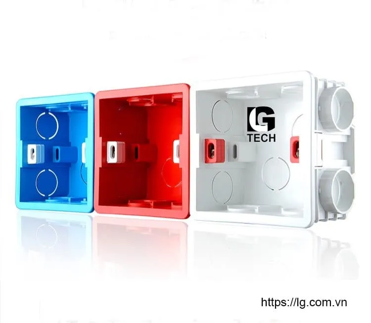 Đế âm tường vuông nhựa PVC chống cháy cao cấp LG Tech LG-DA-001 - 5