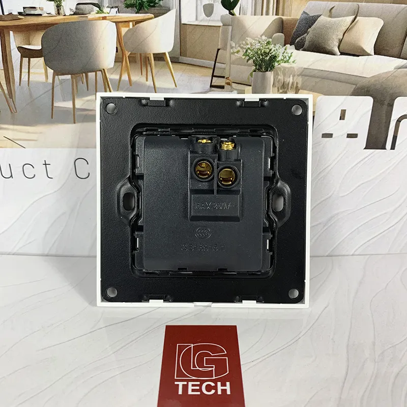 Công tắc điện đơn 2 cực vuông, màu trắng LG Tech LG-F21-001 - 5