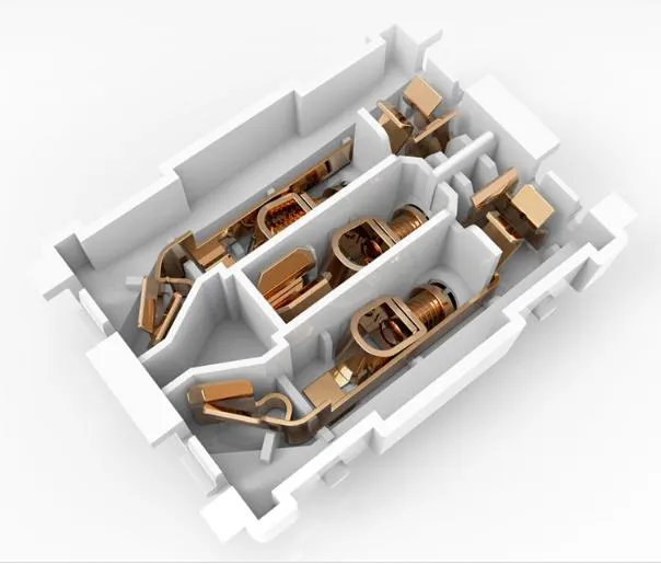 Ổ cắm điện mạ vàng size EU có công tắc an toàn và đèn báo LG Tech mã LG-C60-065 - 4
