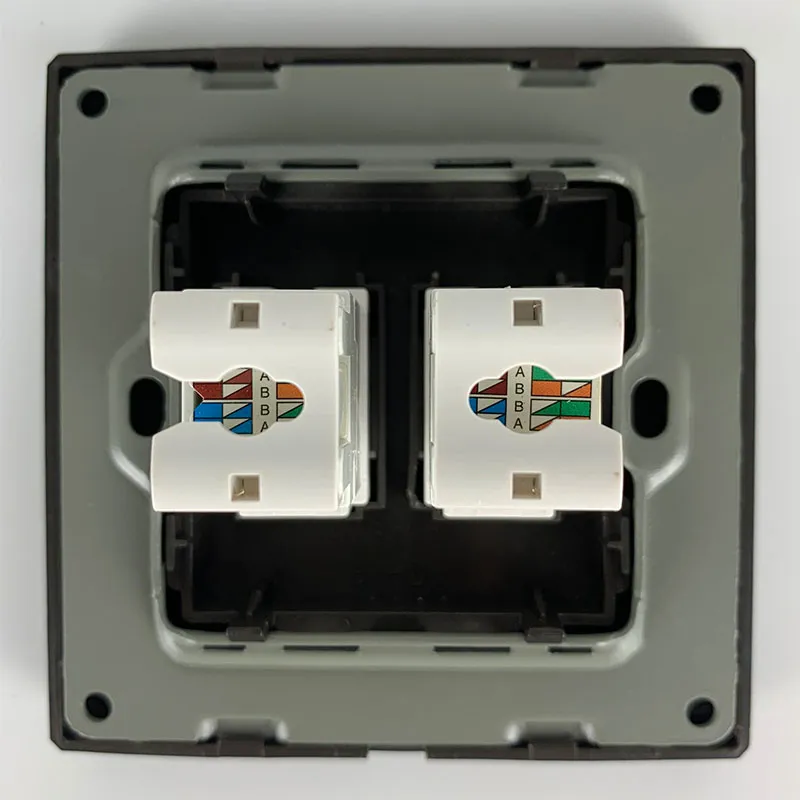 Ổ cắm mạng âm tường LAN CAT6 2 cổng LG Tech LG-B21-036
