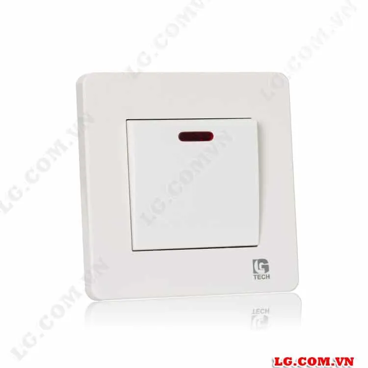 Công tắc điện 20A có đèn báo, màu trắng tràn viền LG Tech LG-AB-K1-039 - 2