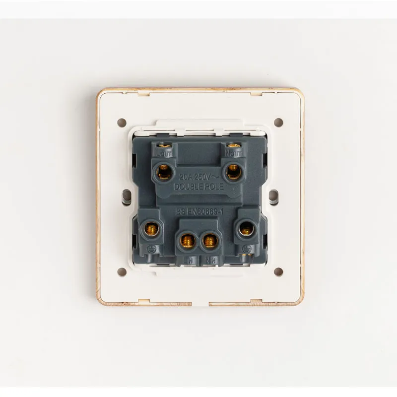 Công tắc điện 20A vân gỗ tràn viền LG Tech LG-AB-05-039 - 2