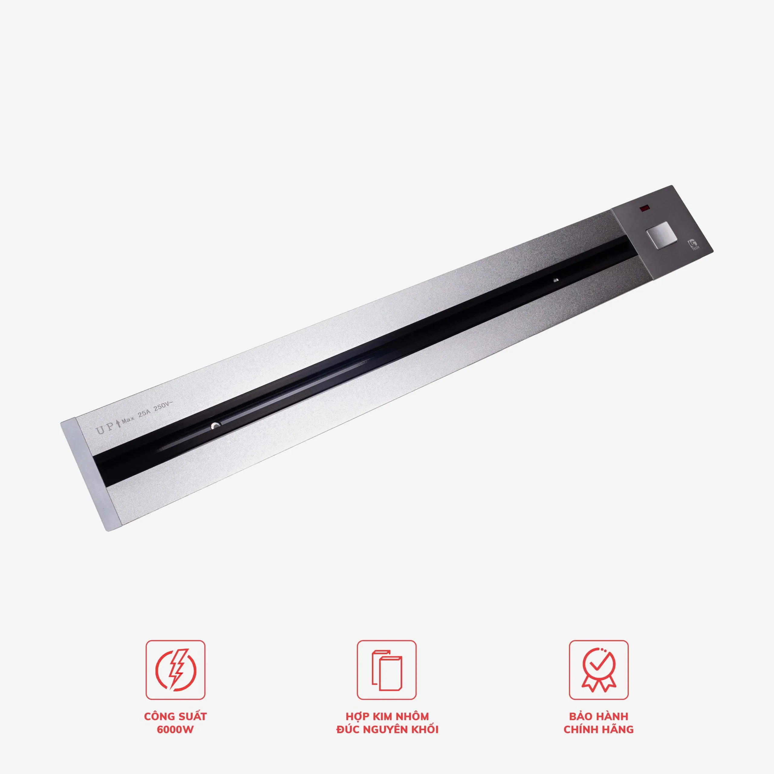 Thanh ray trượt ổ điện chìm màu bạc 25A 5500W LG Tech - Thế hệ một