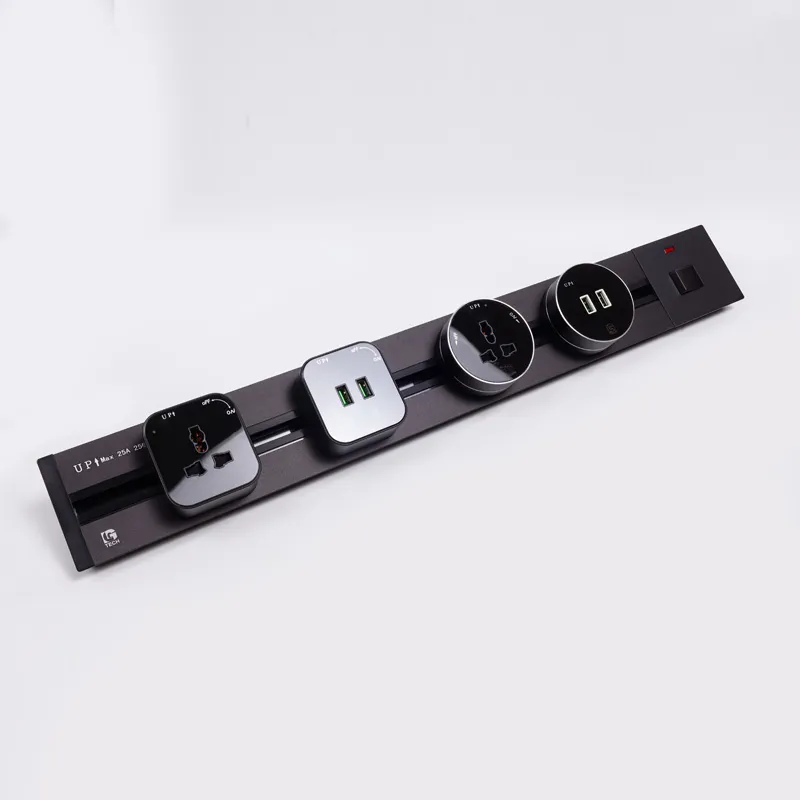 Thanh ray trượt ổ điện chìm màu đen 25A 5500W LG Tech - Thế hệ một - 6