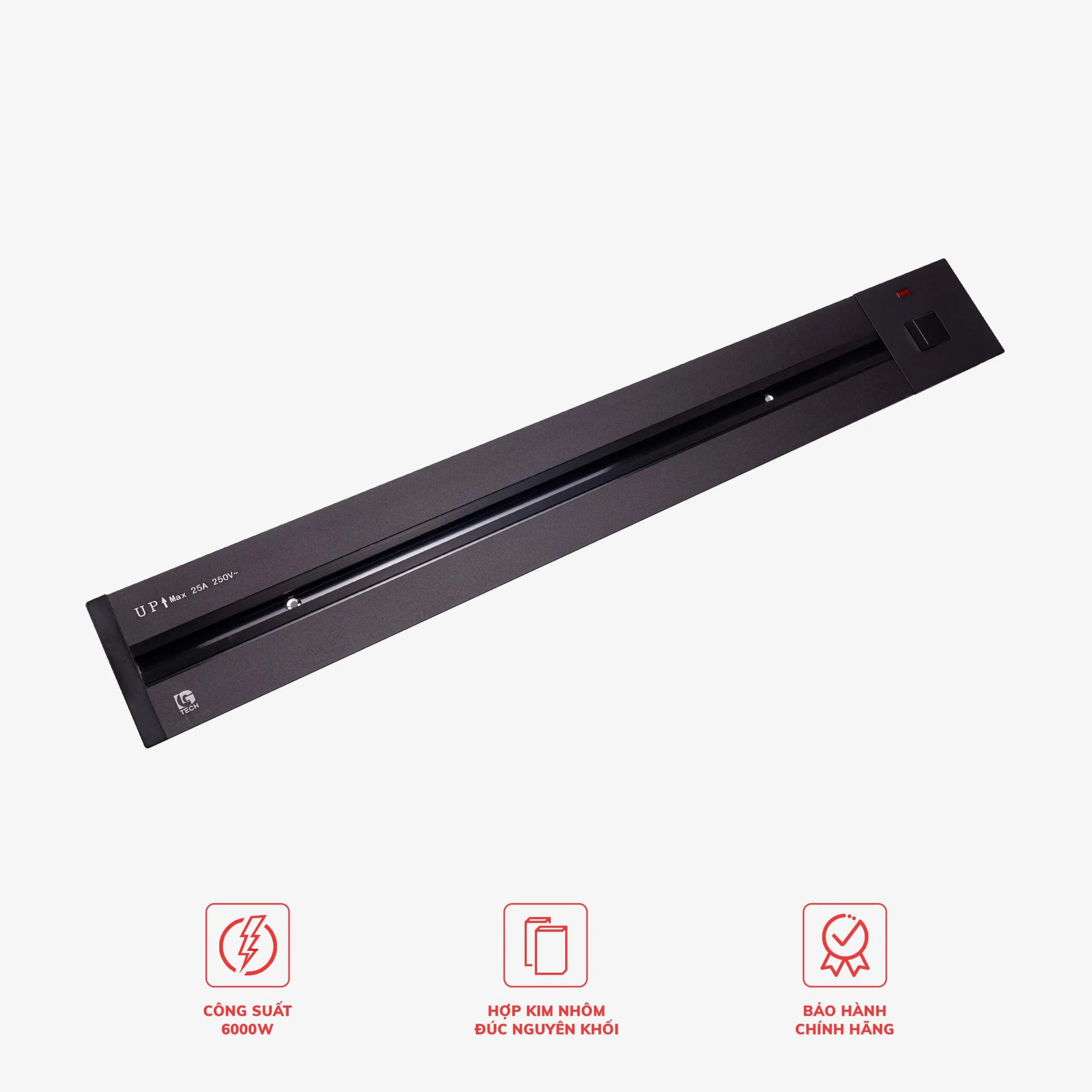 Thanh ray trượt ổ điện chìm màu đen 25A 5500W LG Tech - Thế hệ một