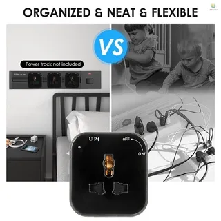Ổ cắm điện 3 chấu cho thanh ray LG Tech mã LG-S07B - Thế hệ một - 3