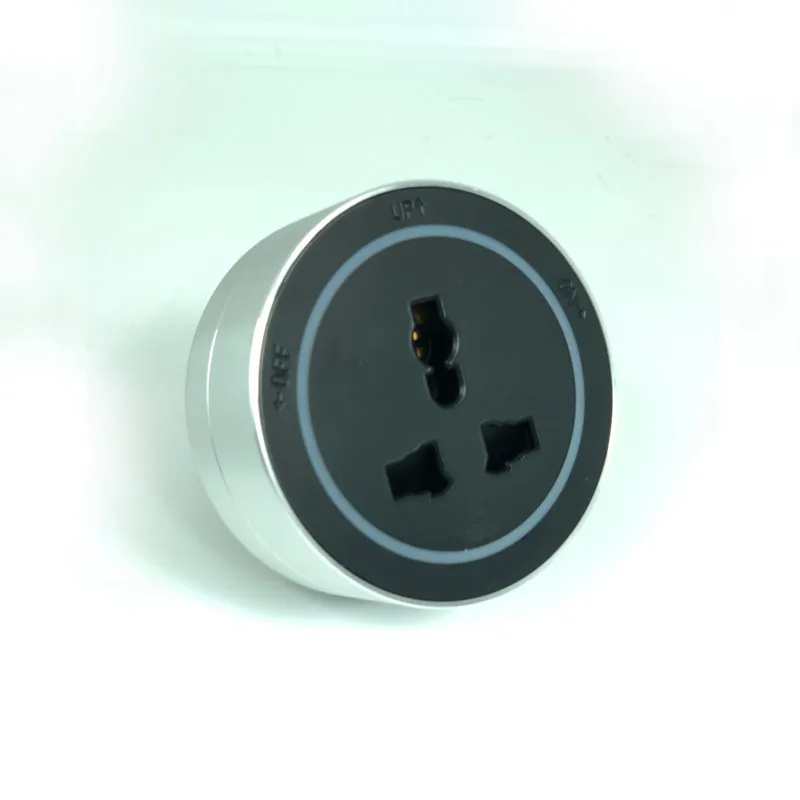 Ổ điện rời gắn thanh ray 3 chấu có led màu bạc LG-GD19-07S - Thế hệ một - 4