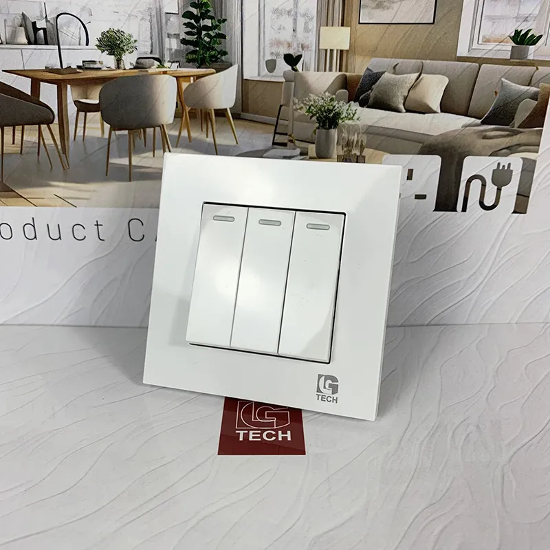 Công tắc điện 3 cực cho cầu thang màu trắng LG Tech LG-F21-003N - 4