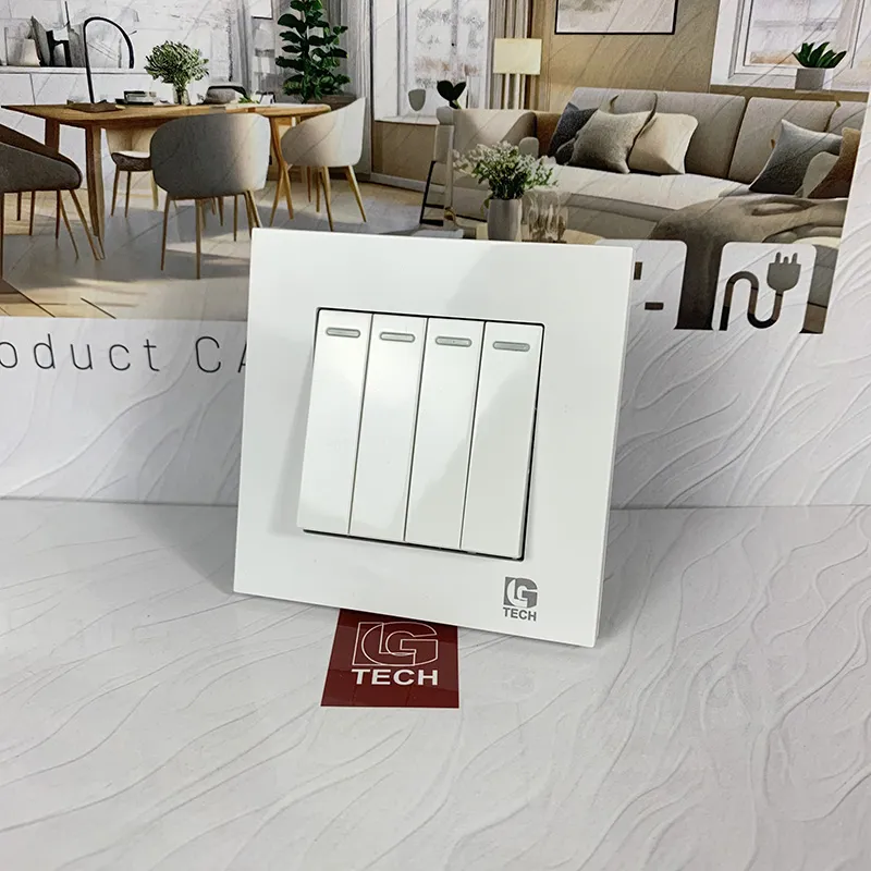 Công tắc 3 cực bốn nút màu trắng LG Tech LG-F21-004N - 4