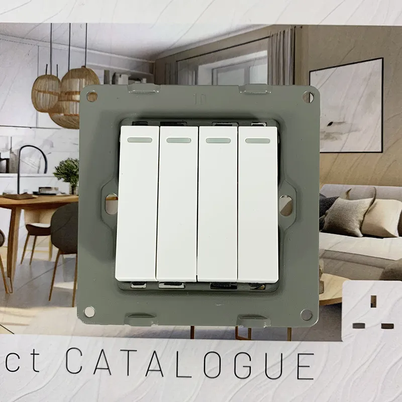 Công tắc 3 cực bốn nút màu trắng LG Tech LG-F21-004N - 6