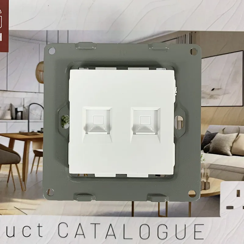 Ổ cắm mạng 2 cổng LAN CAT6 LG Tech LG-F21-056 - 6