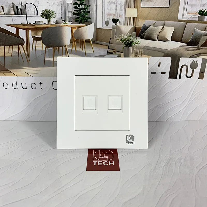 Ổ cắm mạng 2 cổng LAN CAT6 LG Tech LG-F21-056 - 2