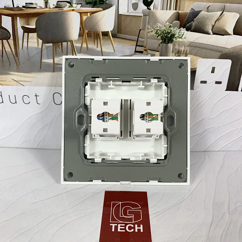 Ổ cắm mạng 2 cổng LAN CAT6 LG Tech LG-F21-056 - 5