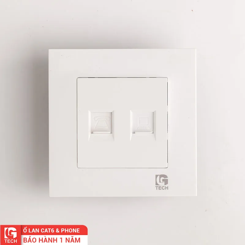 Ổ cắm điện thoại và mạng LAN Cat 6 LG-F21-057
