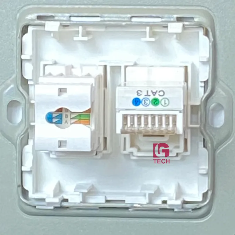 Ổ cắm điện thoại và mạng LAN Cat 6 LG-F21-057 chi tiết