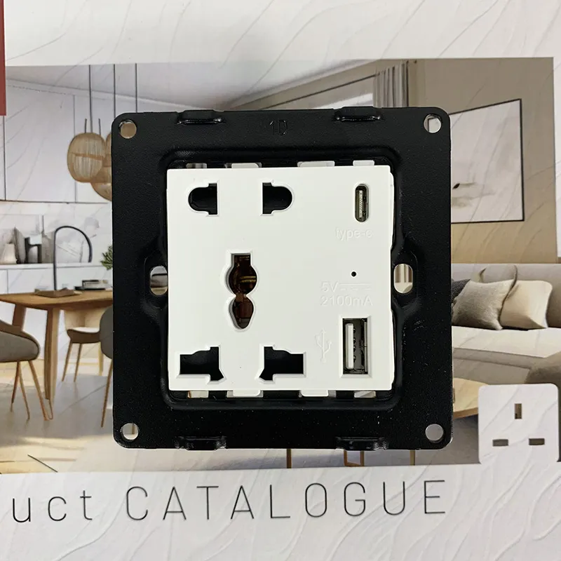 Ổ cắm điện có cổng Type C 10W và USB 5V/2.1A LG Tech LG-F21-150 - 6