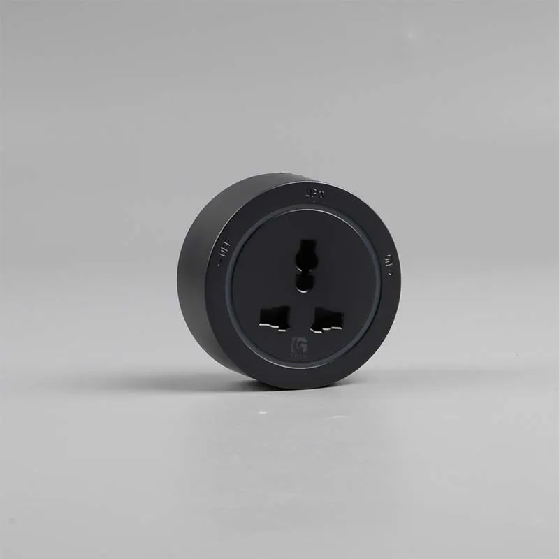 Ổ cắm đa năng cho thanh trượt 3 chấu màu ghi LG-GD10-07Gr - Thế hệ hai - 3