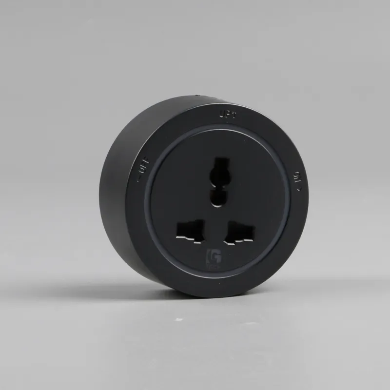 Ổ cắm đa năng cho thanh trượt 3 chấu màu ghi LG-GD10-07Gr