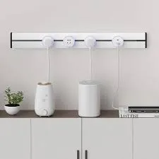 Ổ cắm điện đa năng 3 chấu cho thanh ray màu trắng LG-GD10-07W - Thế hệ hai - 5
