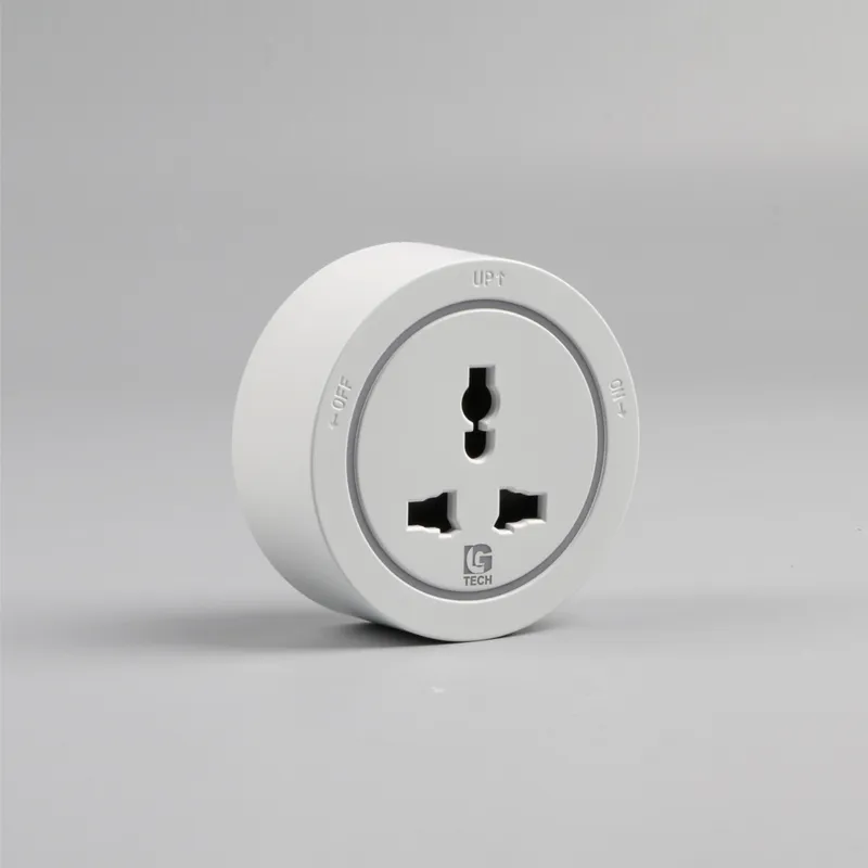 Ổ cắm điện đa năng 3 chấu cho thanh ray màu trắng LG-GD10-07W - Thế hệ hai - 2