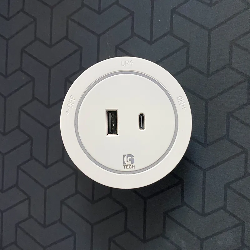 Ổ điện rời cổng sạc Type C 18W cho thanh trượt màu trắng LG-GD10-06W - Thế hệ hai - 4