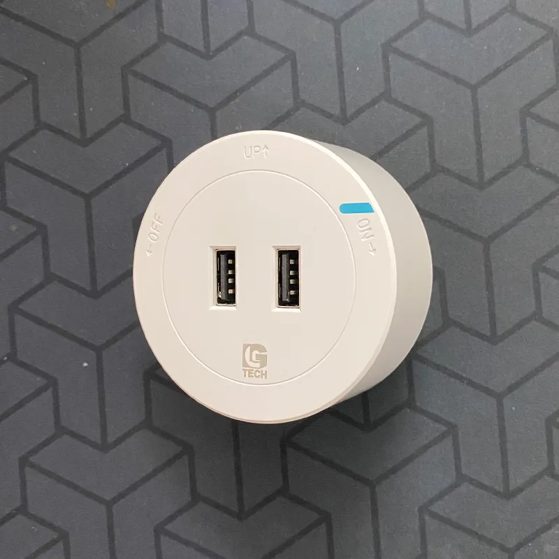 Ổ ray 2 cổng USB màu trắng sạc nhanh LG-GD15-04W - 3