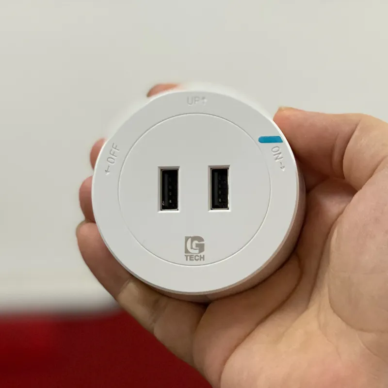 Ổ ray 2 cổng USB màu trắng sạc nhanh LG-GD15-04W