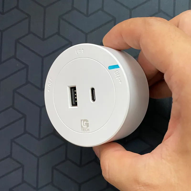 Mặt điện ray USB + Type C sạc nhanh 18W LG-GD15-06W - 3