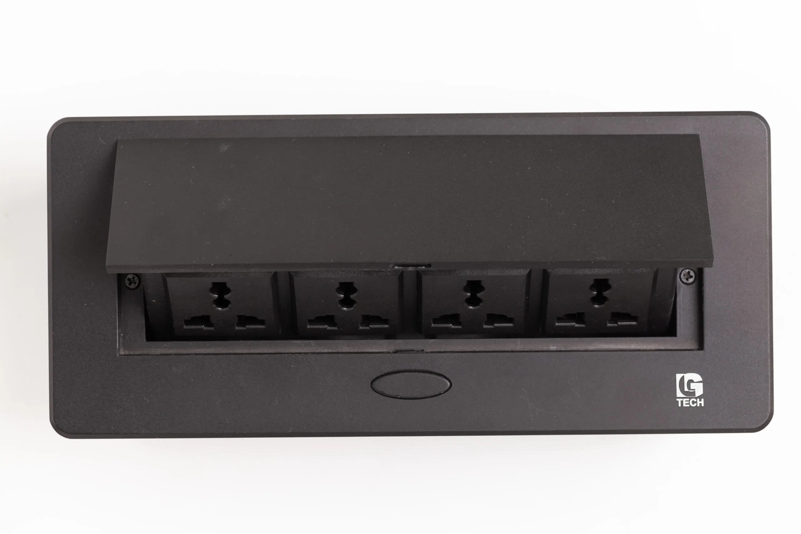 Ổ cắm âm bàn làm việc mặt kim loại xước, màu đen LG Tech LG-K0208B1 - 4
