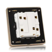 Công tắc đôi 1 chiều, màu gold tràn viền LG Tech LG-AB-L-002 - 2