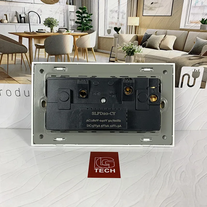Ổ Cắm Điện Size EU Có Cổng USB, Type C 18W, Màu Trắng LG Tech Mã LG-F21-155F - 5