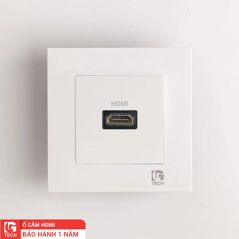 Ổ cắm HDMI 1080p, màu trắng LG Tech LG-F21-081