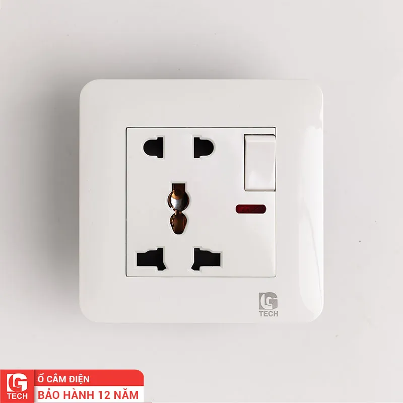 Ổ Cắm Điện 5 Chấu Có Công Tắc LG-TT-021