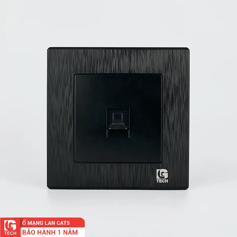 Ổ cắm mạng âm tường LAN CAT5 màu đen LG Tech LG-B21-033