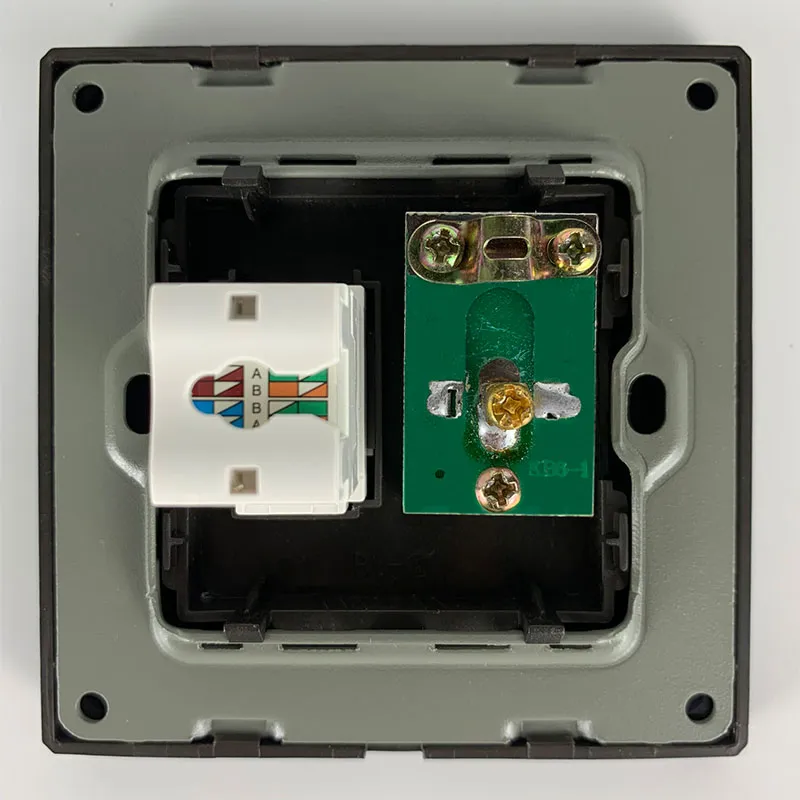 Ổ cắm mạng LAN CAT6 và cổng tivi âm tường màu đen LG Tech LG-B21-034 - 7