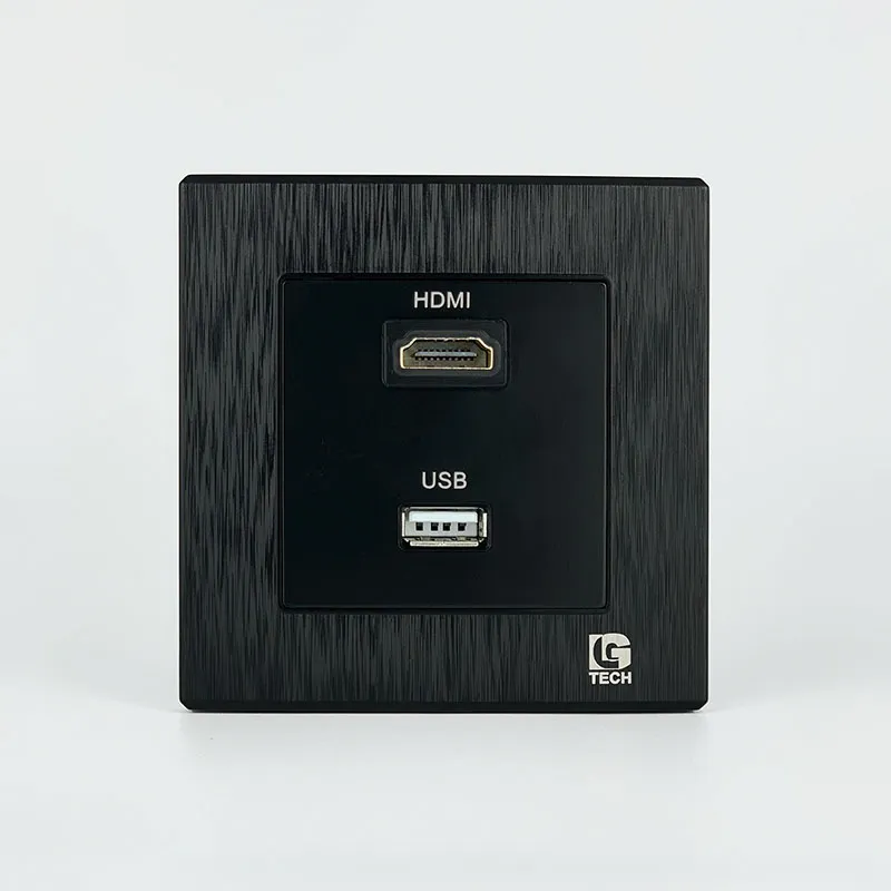 Ổ cắm USB và HDMI âm tường đa năng màu đen LG Tech LG-B21-055 - 2