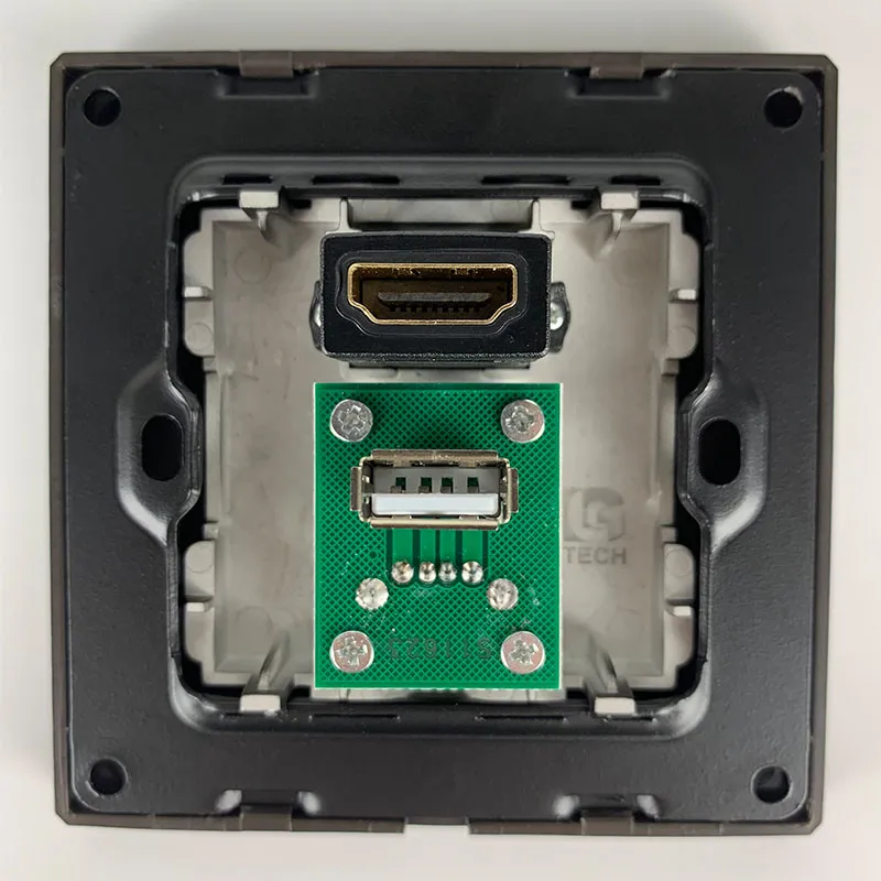 Ổ cắm USB và HDMI âm tường đa năng màu đen LG Tech LG-B21-055