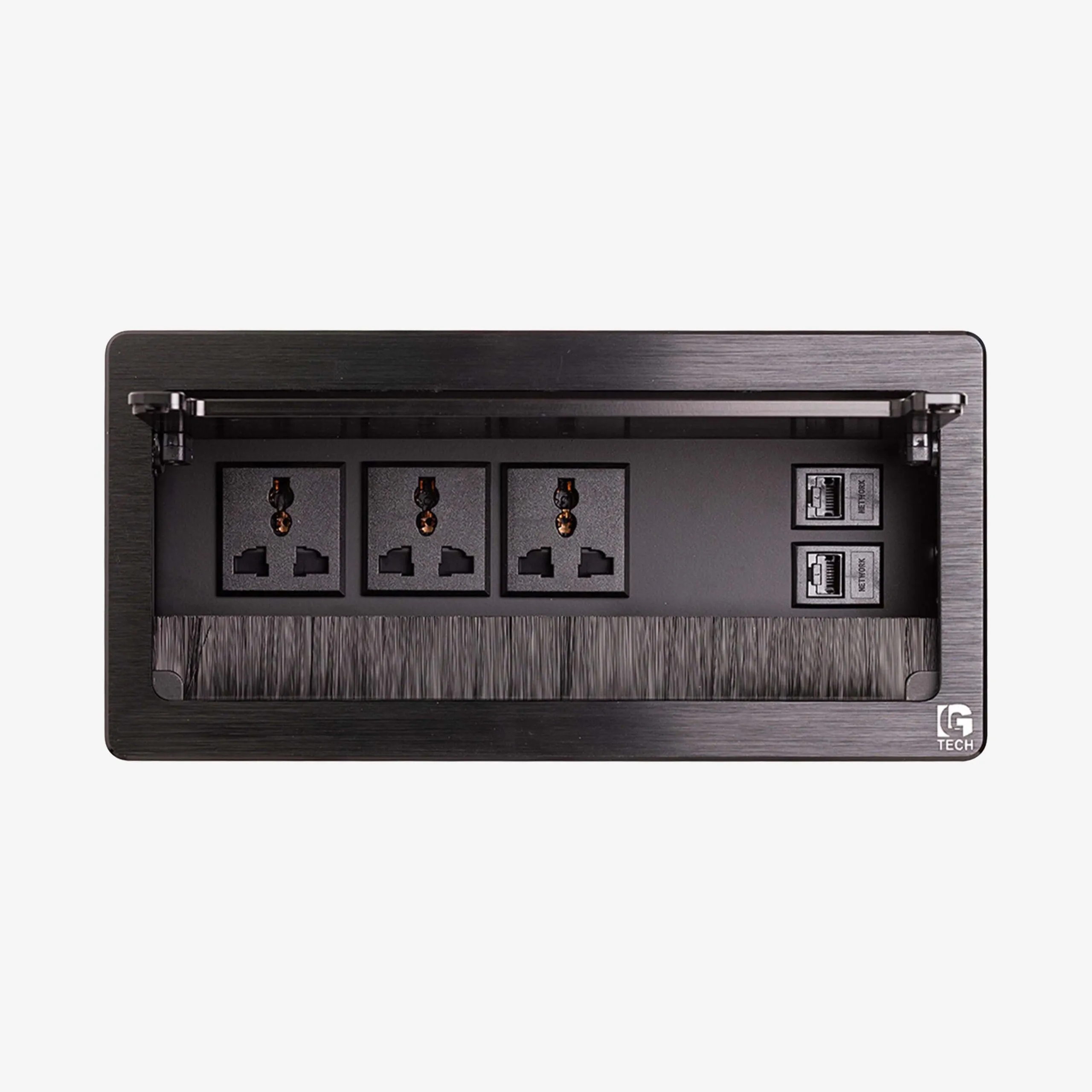 Ổ điện âm bàn đa năng kèm mạng LAN, màu đen  LG Tech LG-L0216B