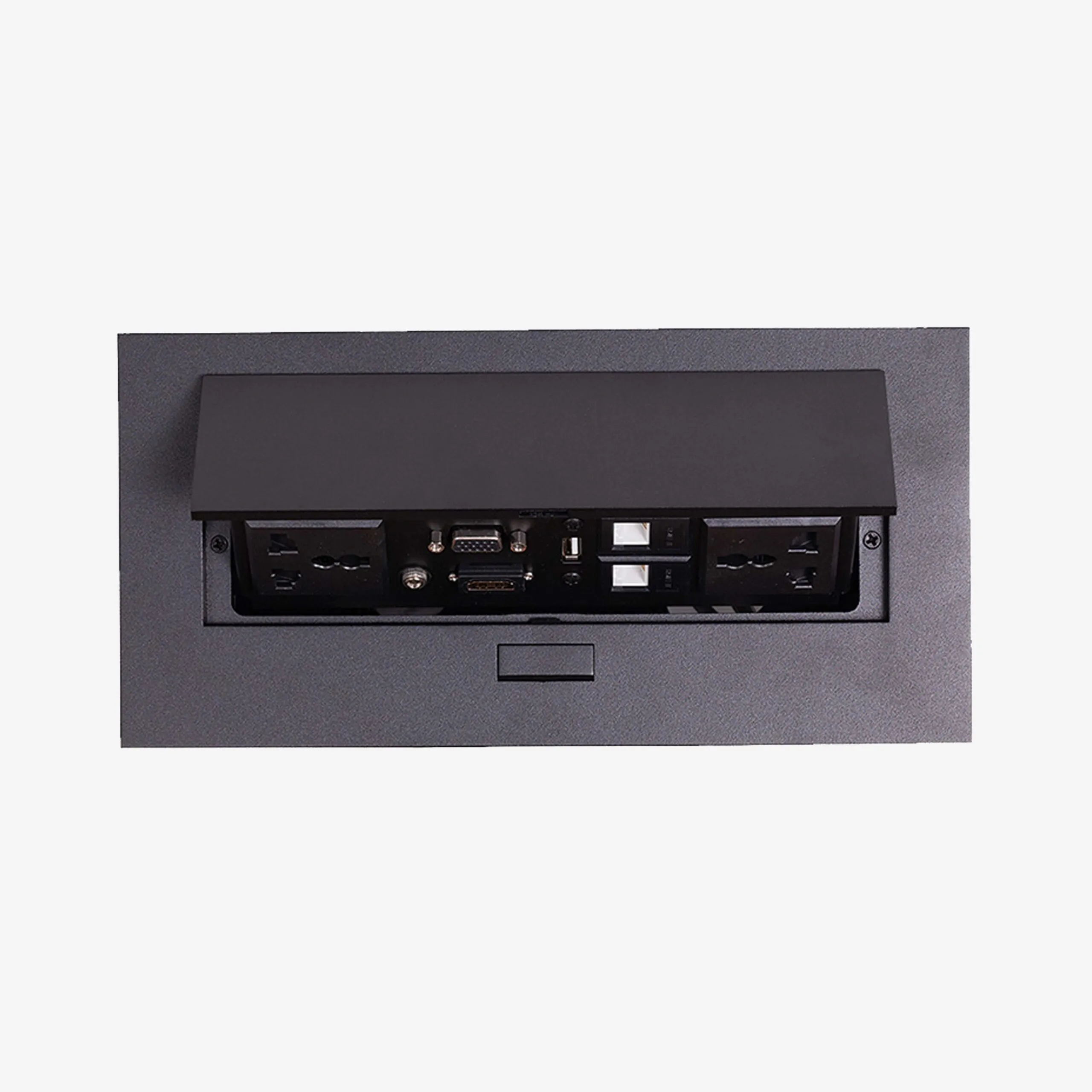 Ổ âm bàn cắm điện chống nước, mặt kim loại màu đen LG Tech LG-K0514B
