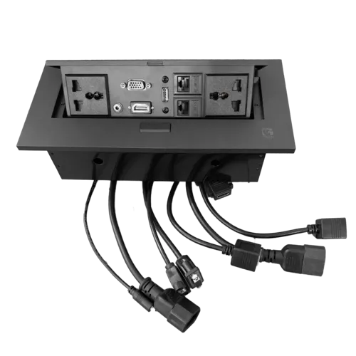 Ổ âm bàn cắm điện chống nước, mặt kim loại màu đen LG Tech LG-K0514B - 2