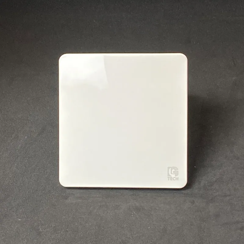Công tắc điện đơn tràn viền 2 chiều, chuẩn vuông, màu trắng LG Tech mã LG-AB-K1-001N