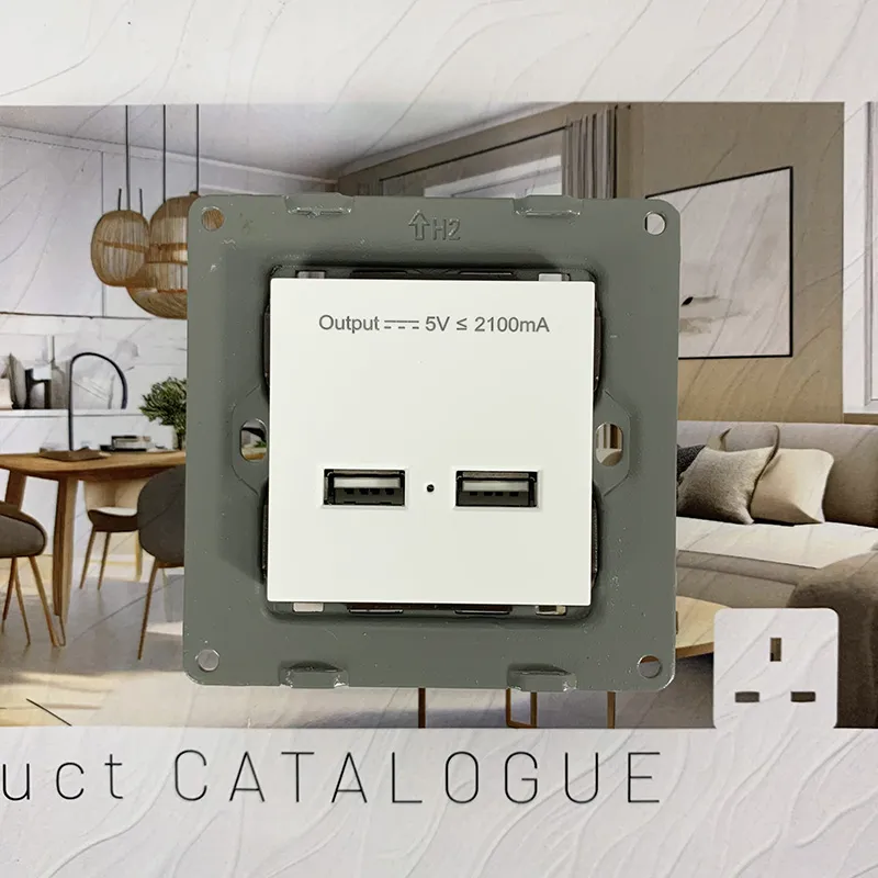 Ổ cắm USB âm tường 2 cổng 5V/2.1A LG Tech LG-F21-033 - 6