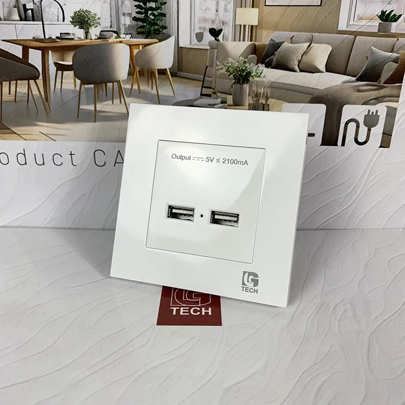 Ổ cắm USB âm tường 2 cổng 5V/2.1A LG Tech LG-F21-033 - 4